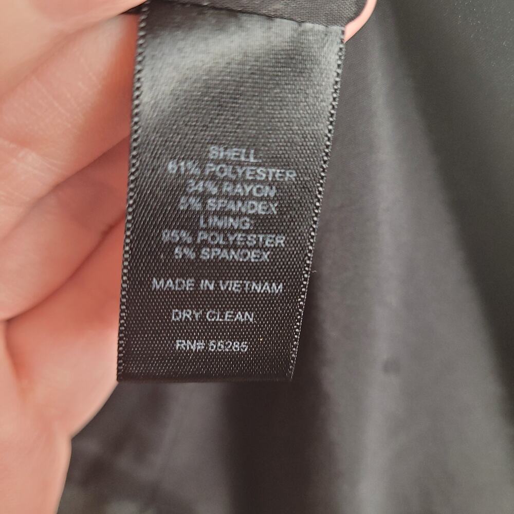 Express Editor One Button Grey Fitted Blazer Size… - image 7